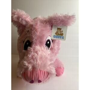 Goffa Int'l Corp 16” Pink Pig Hairy Plush Stuffed Animal Toy